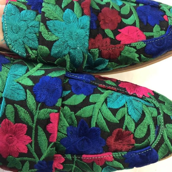 Free People At Ease Brocade Slip On Loafer Mule Floral Multi Color 6.5 - Picture 8 of 8